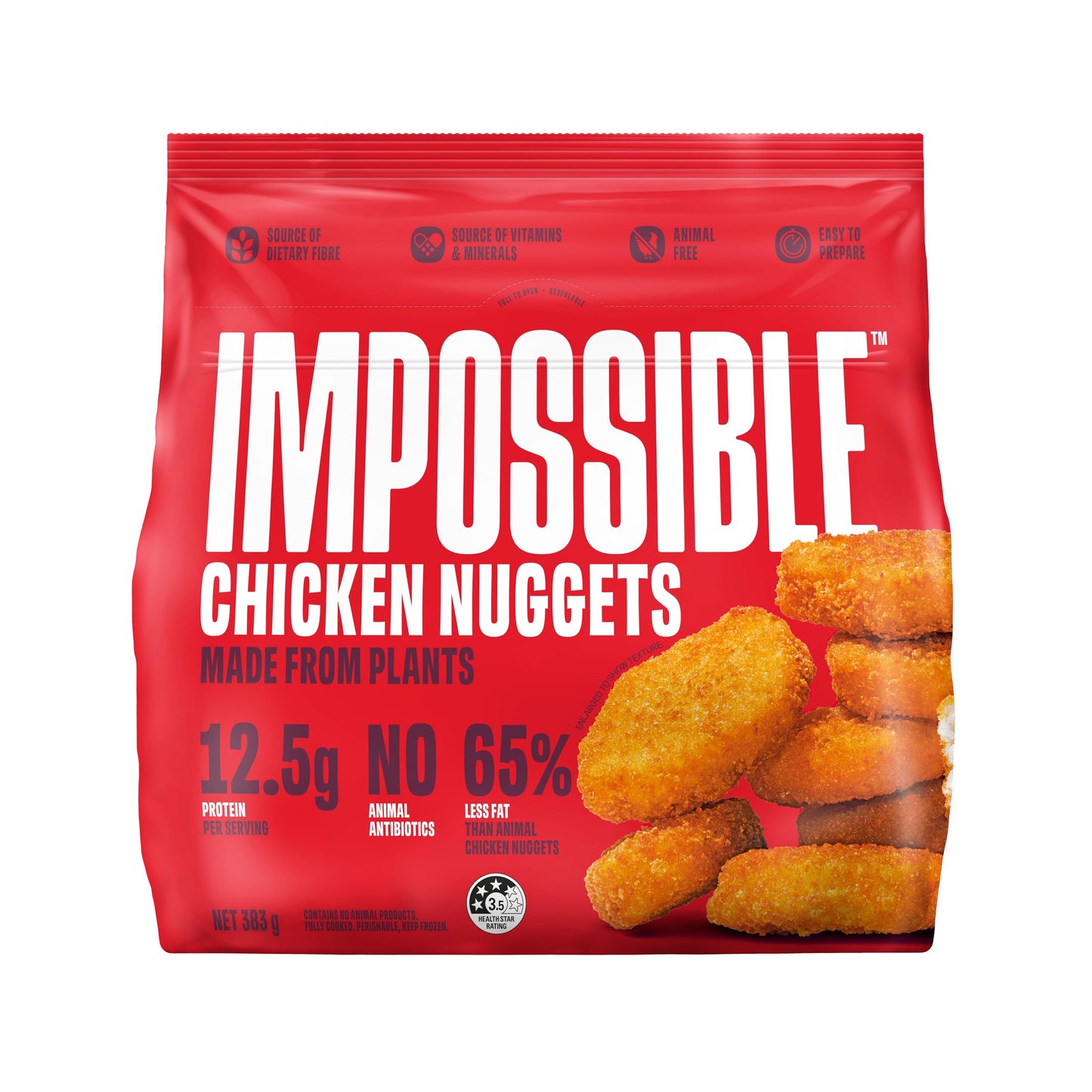Impossible Chicken Nuggets Made From Plants, Frozen, Fully Cooked,13.5 oz