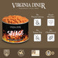 Virginia Diner - Gourmet Natural Savage Raging Inferno Spicy Virginia Peanuts, 18 Ounce Tin