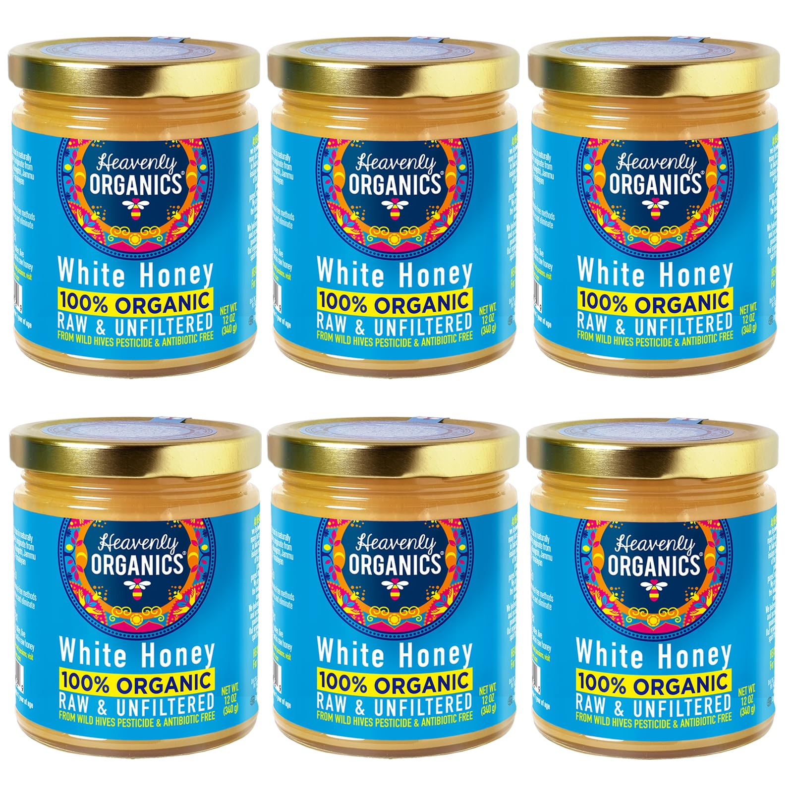 Heavenly Organics Rare Wild Himalayan Honey, 12 Ounce - 6 per case.