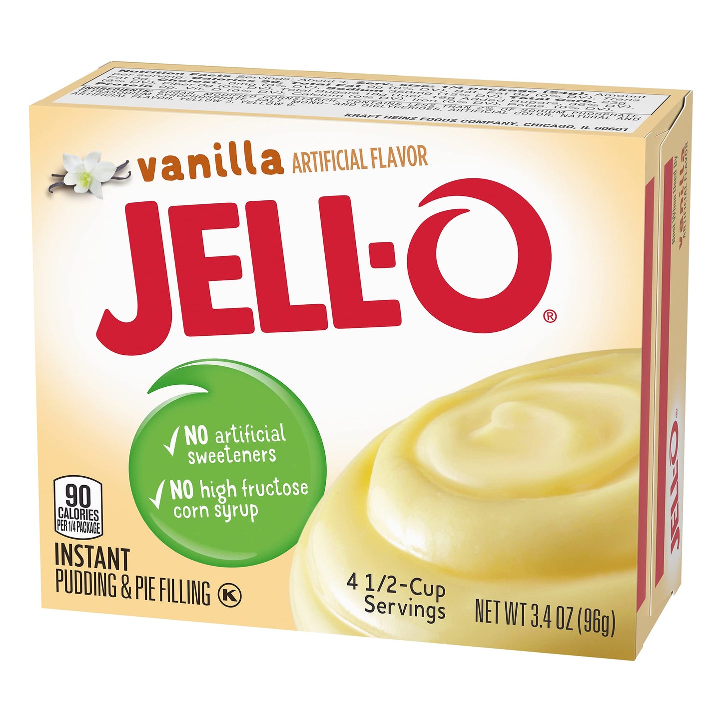 Jell-O Vanilla Pudding & Pie Filling, 3.4 Oz, 4 Pk