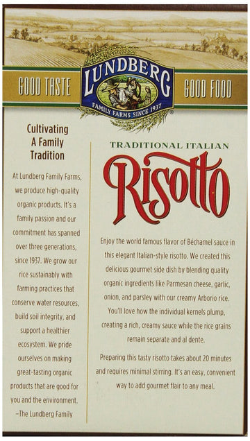 Lundberg Traditional Italian Risotto Alfredo, Gluten-Free, USDA Organic, 6 Pack, 5.5 oz Each