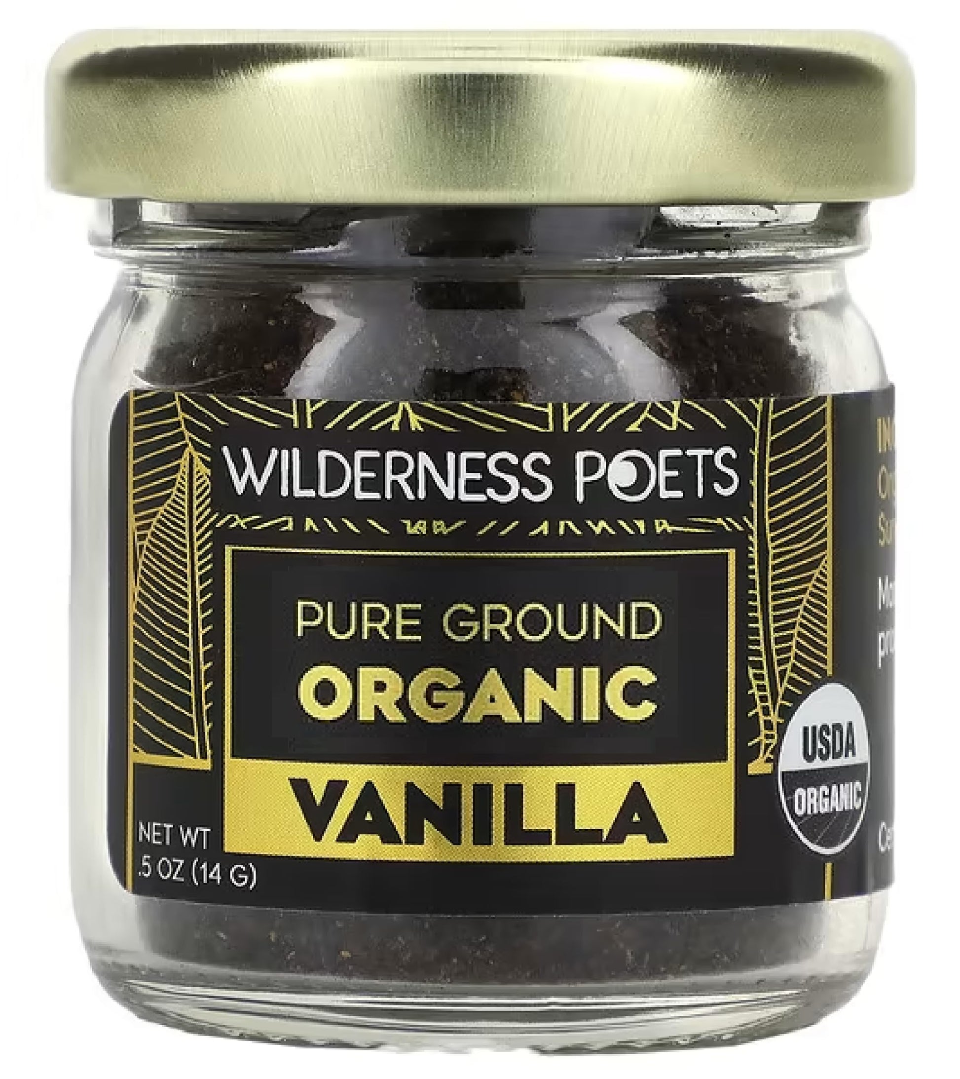 Wilderness Poets, Pure Vanilla Powder - 100% Organic Ground Vanilla Beans - Tahitian Variety, Grade A | Potent, Super Aromatic, 