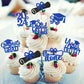 Ttdq 40Pcs Blue Graduation Cupcake Toppers 2024 Graduation Decorations Class Of 2024 Cupcake Toppers 2024 Congrats Grad Cap Cupc
