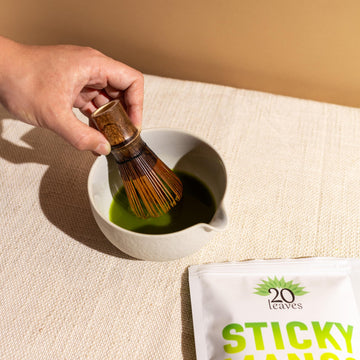 Japanese Sticky Mango Sweet Matcha Powder - Sweetened Green Tea Powder - Barista Cafe Style Blend For Latte - 1Lb Pouch - 16Oz -