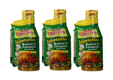 Tony Chacheres Injectable Marinades with Injector, Butter & Jalapeno, 17 Fl Oz (Pack of 3)