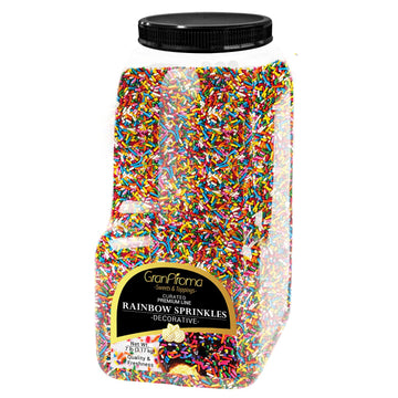 GranAroma Rainbow Sprinkles, 7 lb, Decorative, Cakes & Cupcakes