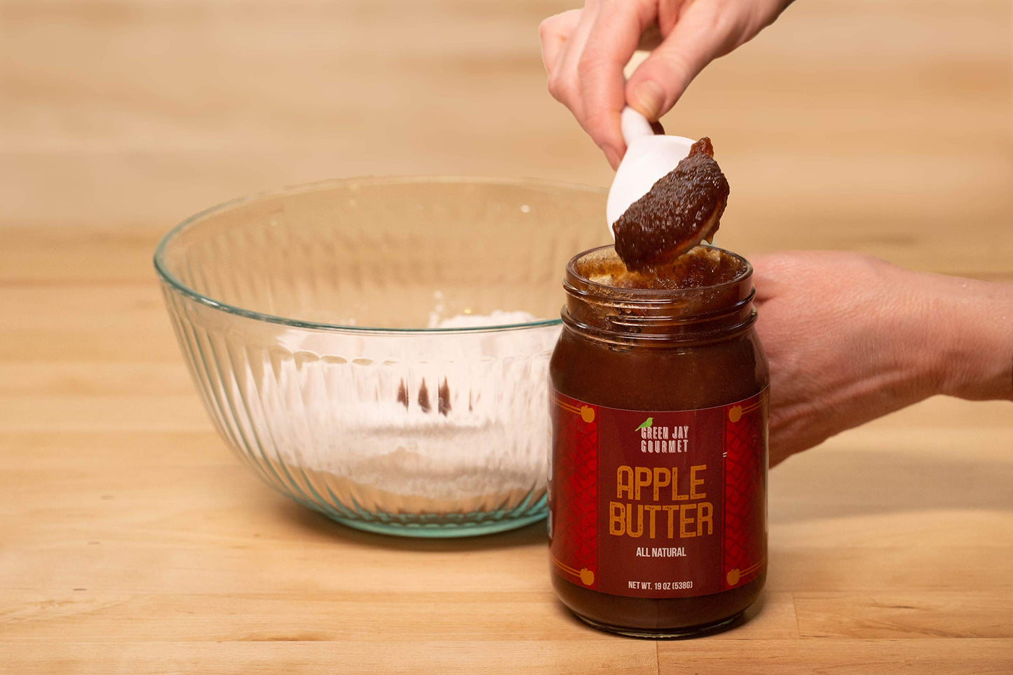 Green Jay Gourmet Apple Pecan Butter - All-Natural, Gluten-Free Fruit Spread - Pecan Apple Butter With Cinnamon - Gourmet Fruit