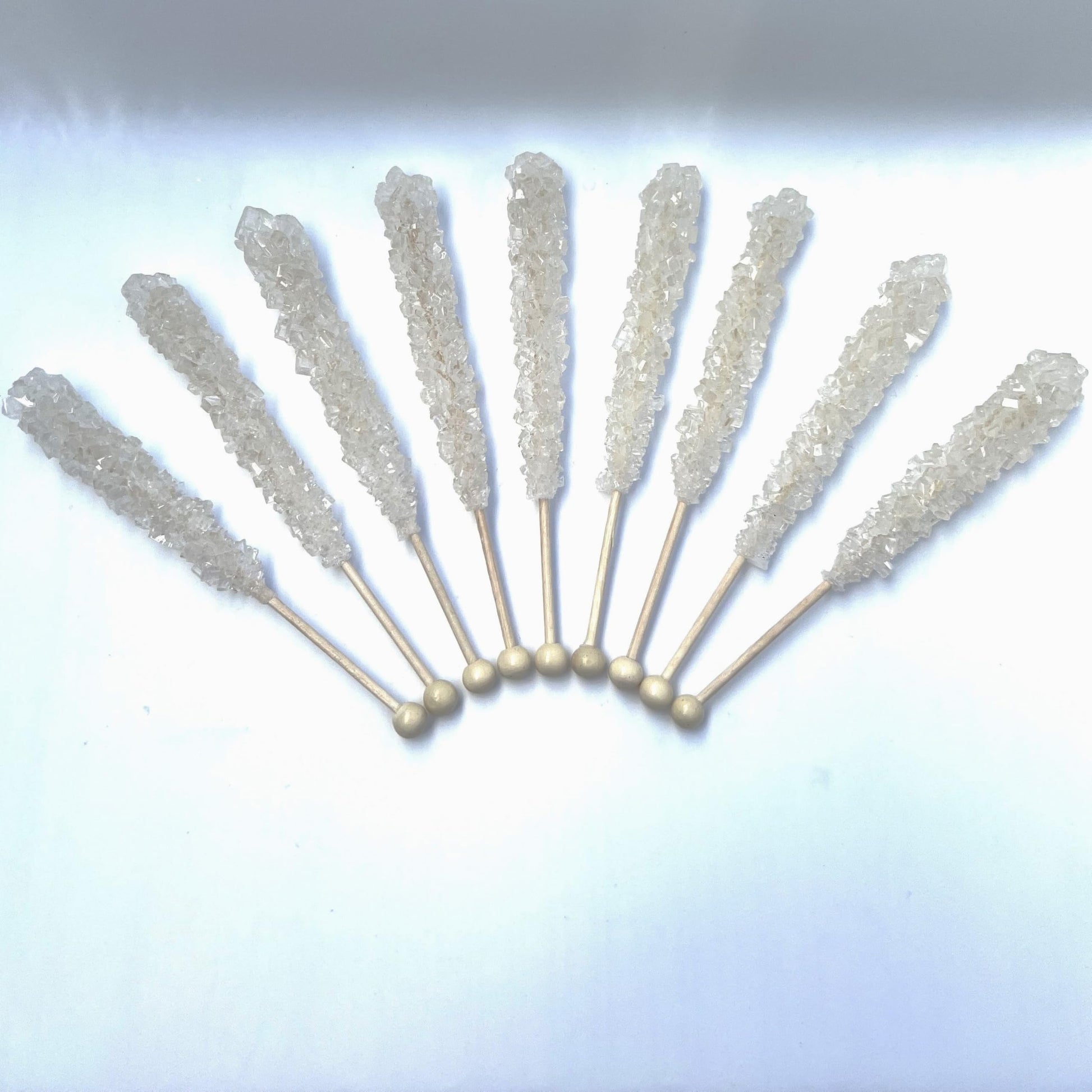 SWEETNEST Classic Rock Candy Sticks - Individually Wrapped, 18 Count, Clear White