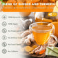 FRESHDRINKUS Ginger Turmeric Herbal Tea Bags, 100% Natural, Vegan, 85 Count