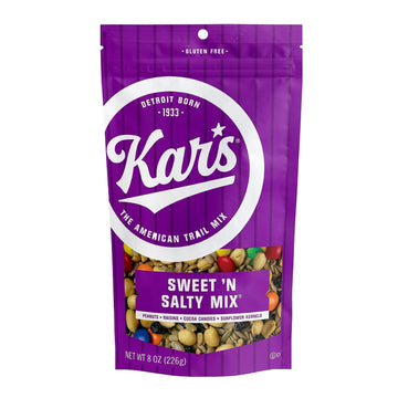 Kars Nuts Sweet N Salty Trail Mix - 8 Oz Resealable Bag, Pack Of 6 - Snacks For Adults And Kids