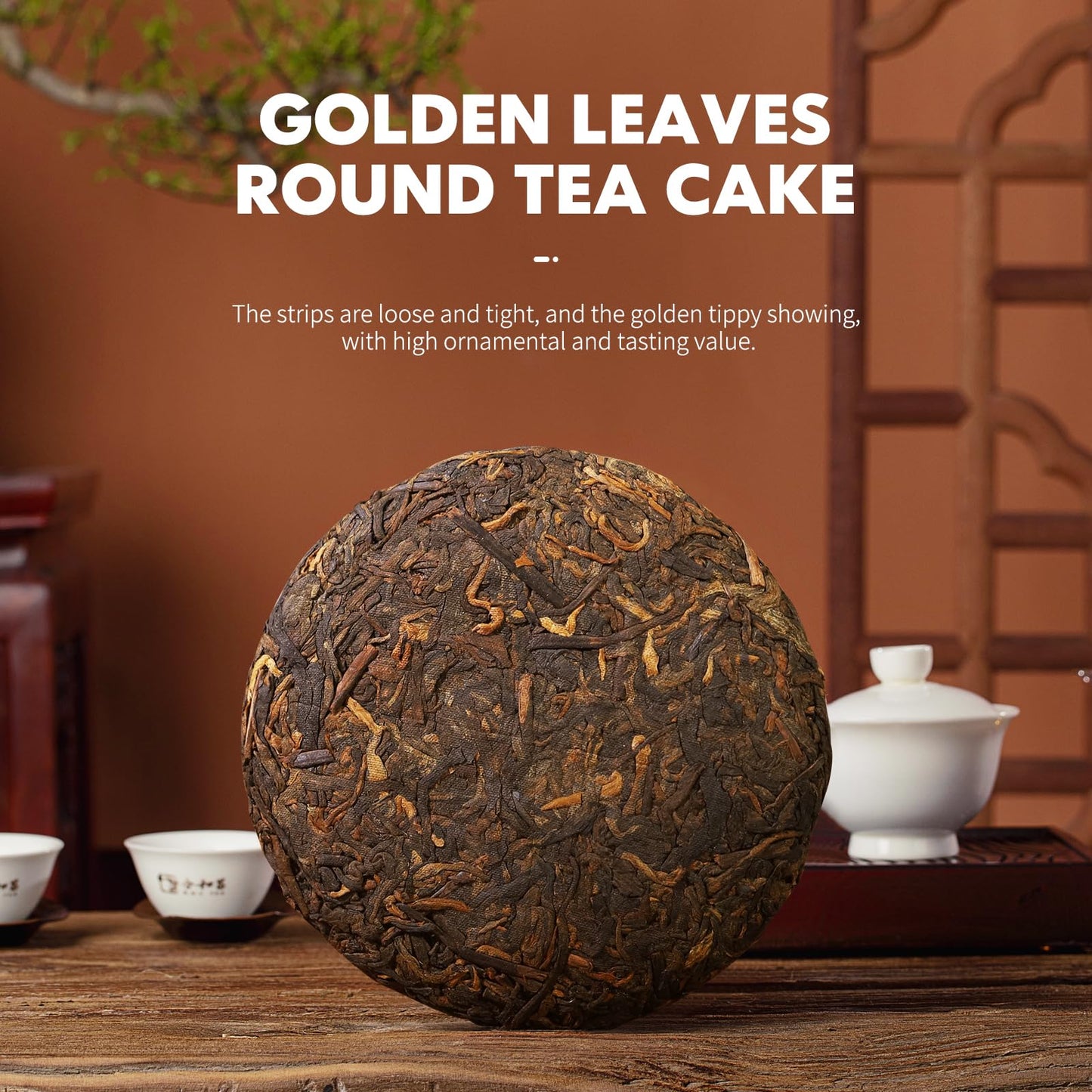 Khs Organic Ripe Pu Erh Tea Cake, 3.53 Oz Usda Certified Organic Puerh Tea Cake, No Dust Production Workshop, Aged Chinese Yunna
