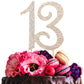 Hatcher lee Bling Crystal Cake Topper - 13th Birthday Decorations, Gold, Model HCL-004, Metal Material