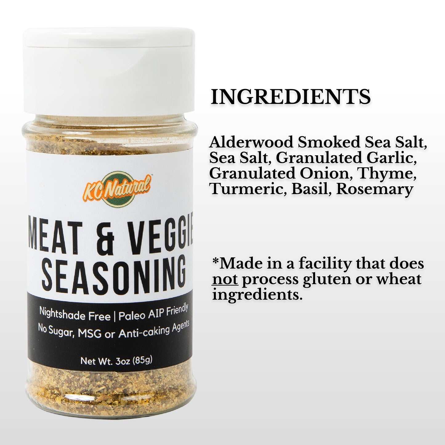Kc Natural - Paleo Aip Seasoning And Salt Bundle (3 Pack) - Mastodon Rub (2.5 Oz), Seasoned Sea Salt (2.5 Oz), All Purpose Seaso