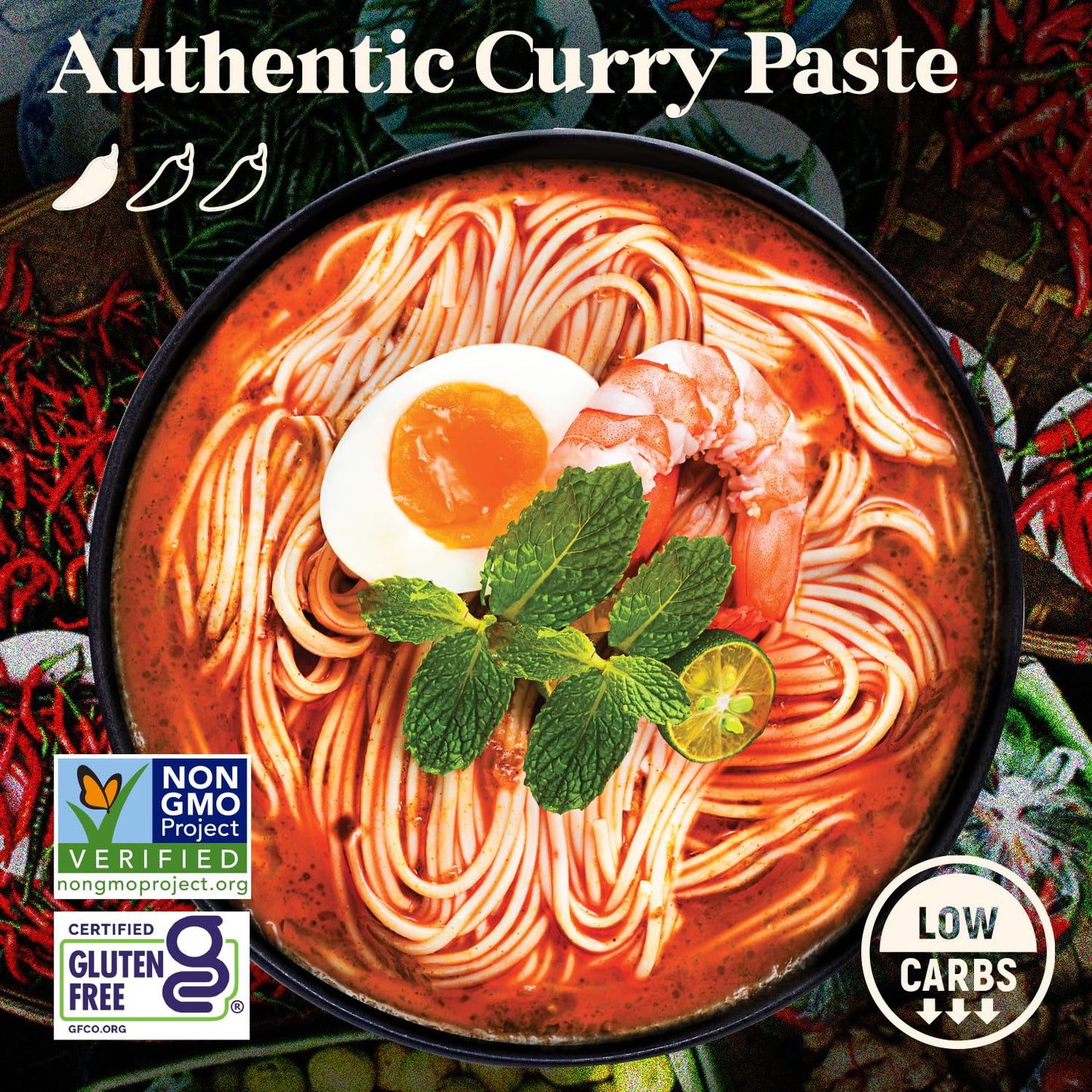 Homiah Laksa Curry Paste (Value 3 Pack X 7 Oz) - Gluten Free, Non-Gmo Malaysian Curry Paste - Laksa Curry Paste, Thai Essentials