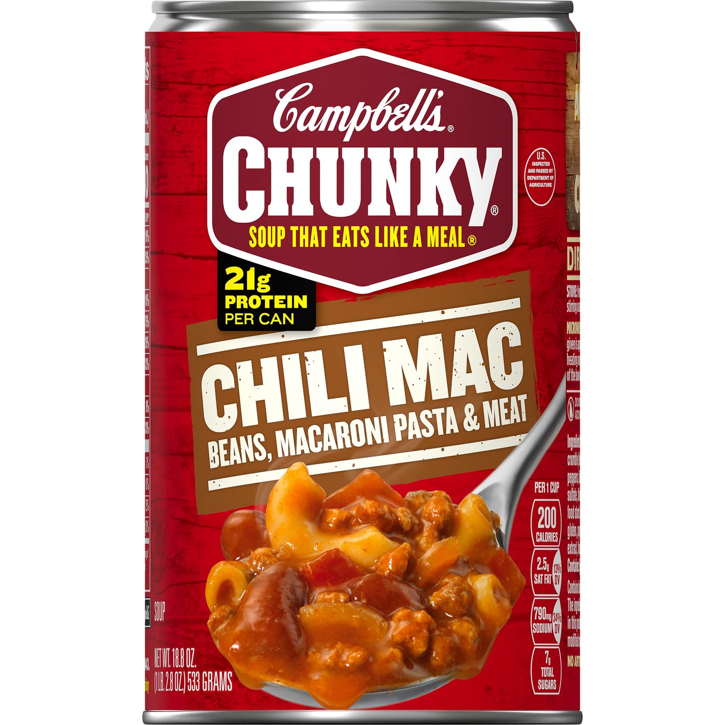 Campbells Chunky Chili Mac Soup, 18.8 oz Can (12 Pack)