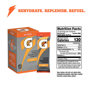 Gatorade Thirst Quencher Powder, Orange, 1.23Oz Packets,80 Count (Pack Of 1)