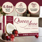 Queen Anne Dark Chocolate Coconut Covered Cordial Cherries | 6.6 Oz | 10 Piece Gift Box | Whole Maraschino Cherry Creamy Filled