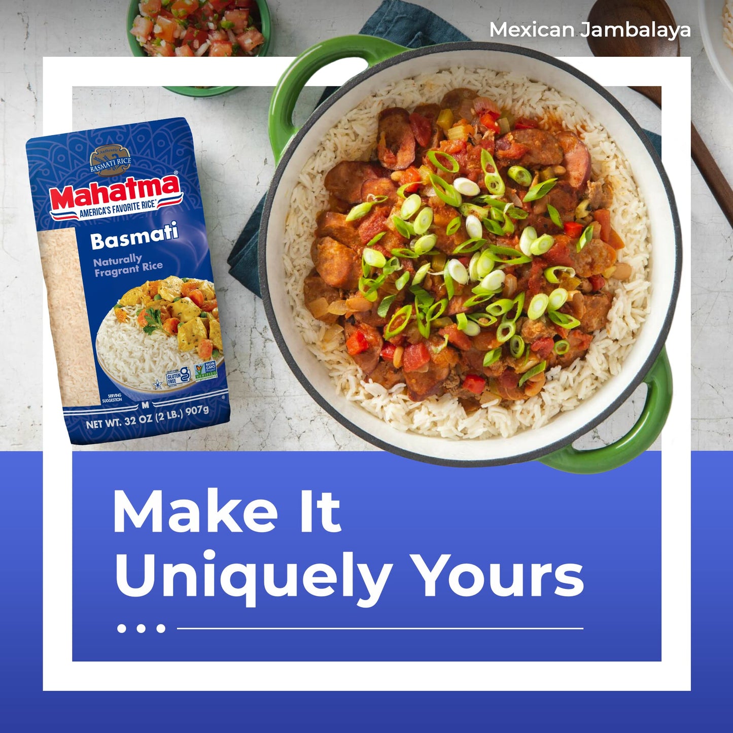 Mahatma Indian Basmati Rice, 32-Ounce Bag of Rice, Fluffy, Floral, and Nutty-Flavored Rice, Stovetop or Microwave Rice