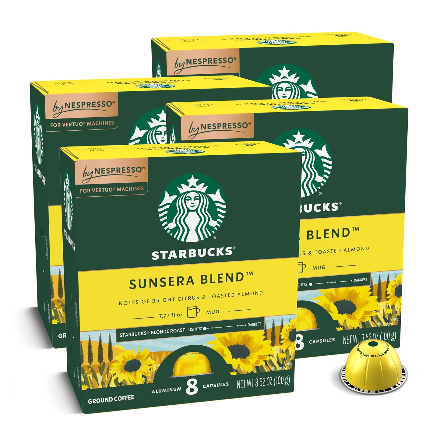 Starbucks By Nespresso Vertuo  Sunsera Blend  32-Count Coffee Pods  Brews 7.8 Oz.
