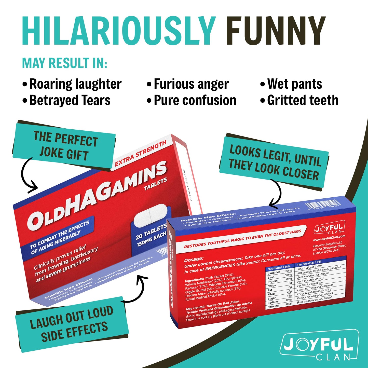 Oldhagamins - Birthday Gifts For Women, Funny 30Th, 40Th, 50Th, 60Th 70Th Bday Present For Female Friend, Sister, Woman Unique, White Elephant Christmas Stocking Filler, Xmas Secret Santa For Her