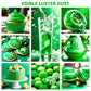 Cherrysea Luster Dust Edible Shimmer Powder - 15g Bottle, Food Grade, 4-Green for Cake, Cookie Decorations, and Drinks