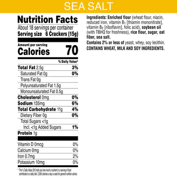 Keebler, Town House Pita, Crackers, Sea Salt, 9.5 Oz