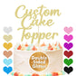 EDSG Personalized Cake Topper, 7x4.7, Champagne Gold, Custom Happy Birthday & Wedding Decorations, Glitter Graduation & Christmas