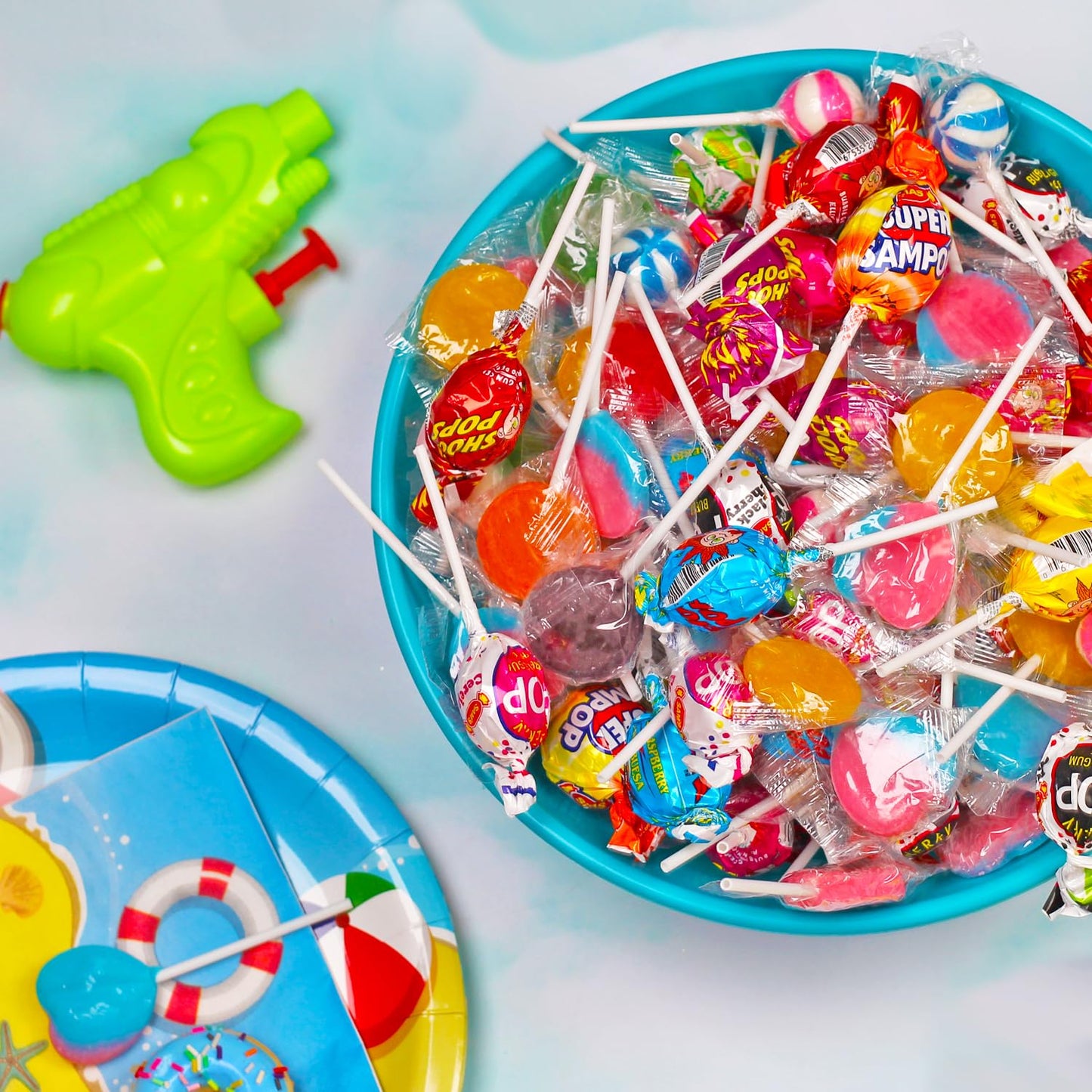 Lollipop Assortment - 5 Pounds - Sucker Bulk - Classic Bulk Lollipops - Individually Wrapped - Classroom, Birthday Goodie Bags