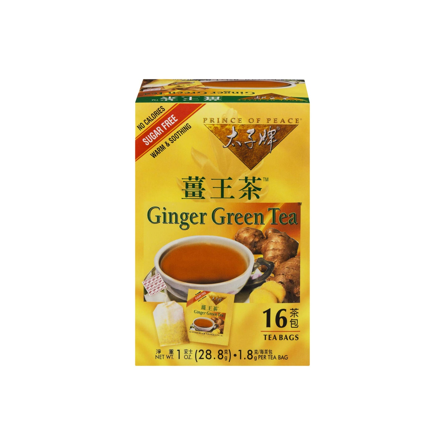 Prince Of Peace Ginger Green Tea - 16 Tea Bags