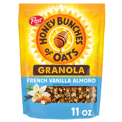 Honey Bunches of Oats French Vanilla Almond Granola Cereal, 11 oz Bag (Pack of 5)