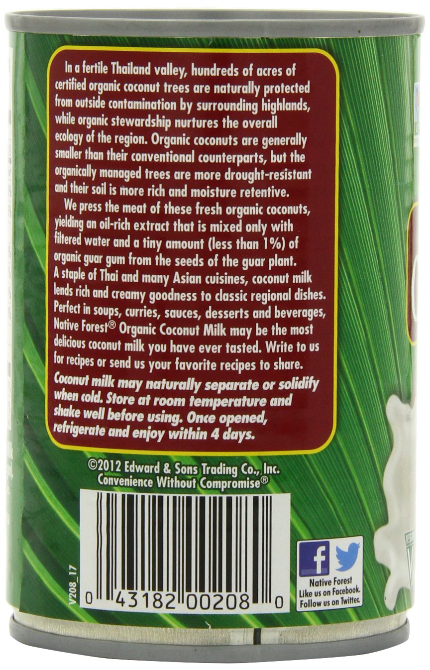 Native Forest Coconut Milk, Organic Unsweetened, 13.5-Ounce (Pack Of 6)