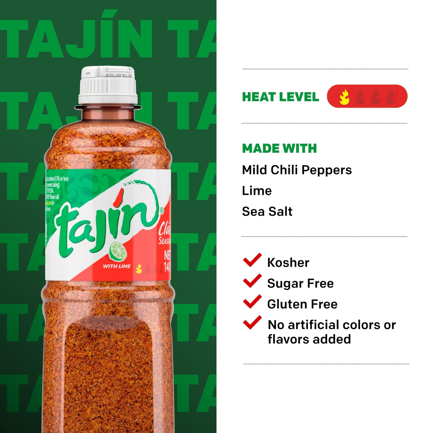 Tajín Clásico Chile Lime Seasoning 14 Oz (Pack Of 1)