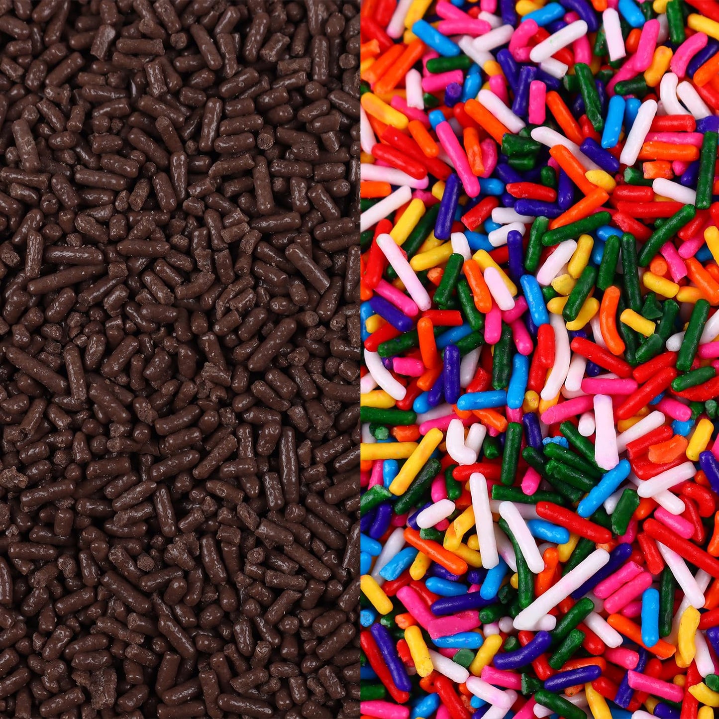 Rainbow Sprinkles & Chocolate Sprinkles, Sprinkles For Cake Decorating, 3.52Oz/Bottle, Edible Sprinkles For Cupcake Toppers Ice