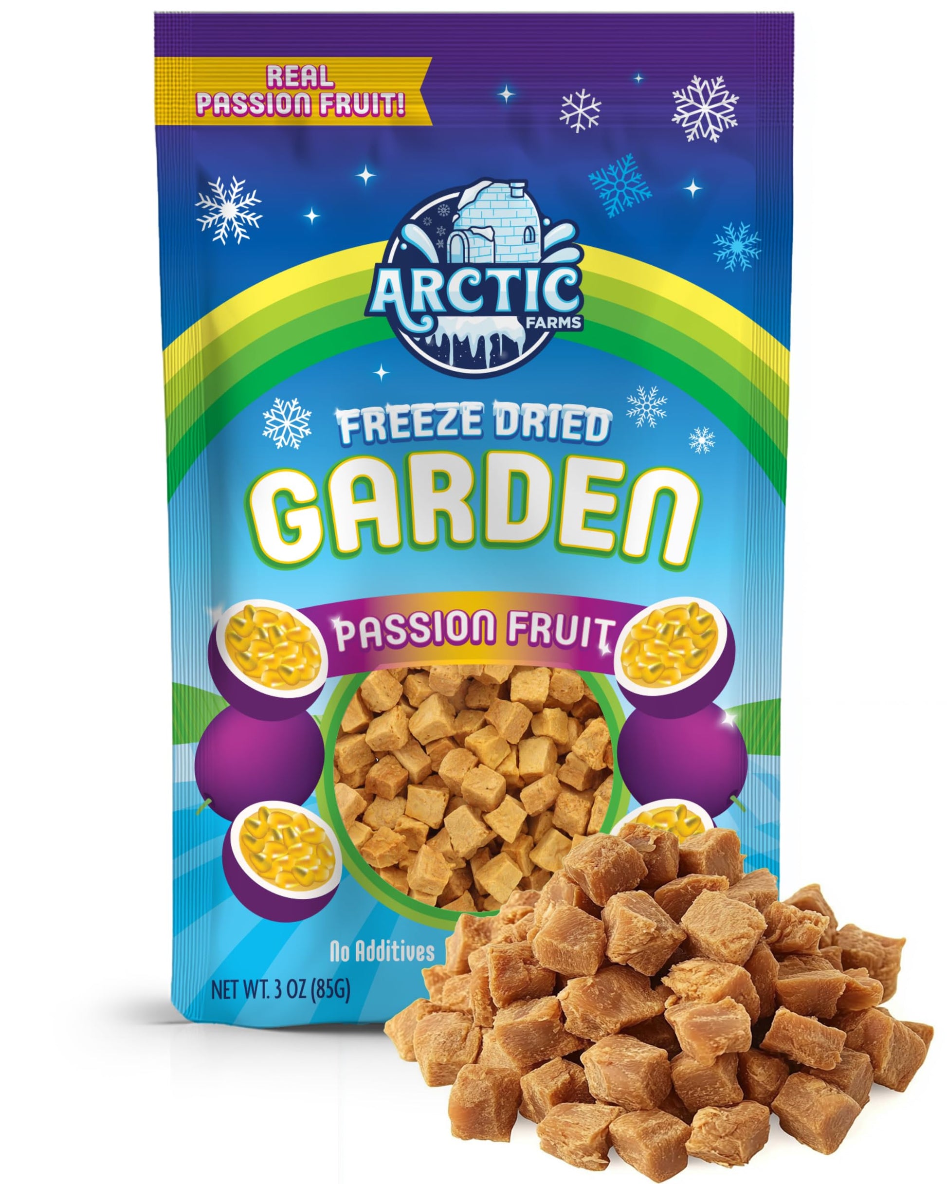 Arctic Farms Garden Pure Freeze Dried Passion Fruit, No Sugar Added, Crunchy Snacks (Passion Fruit)