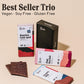 Raaka Chocolate Best Sellers Trio - Organic Vegan Dark Chocolate Gift - 1.8oz Bars, 3-Pack