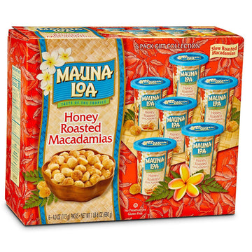 Mauna Loa Premium Roasted Macadamia Nuts, Honey Roasted Flavor, 4 Oz Cup (Pack of 6)