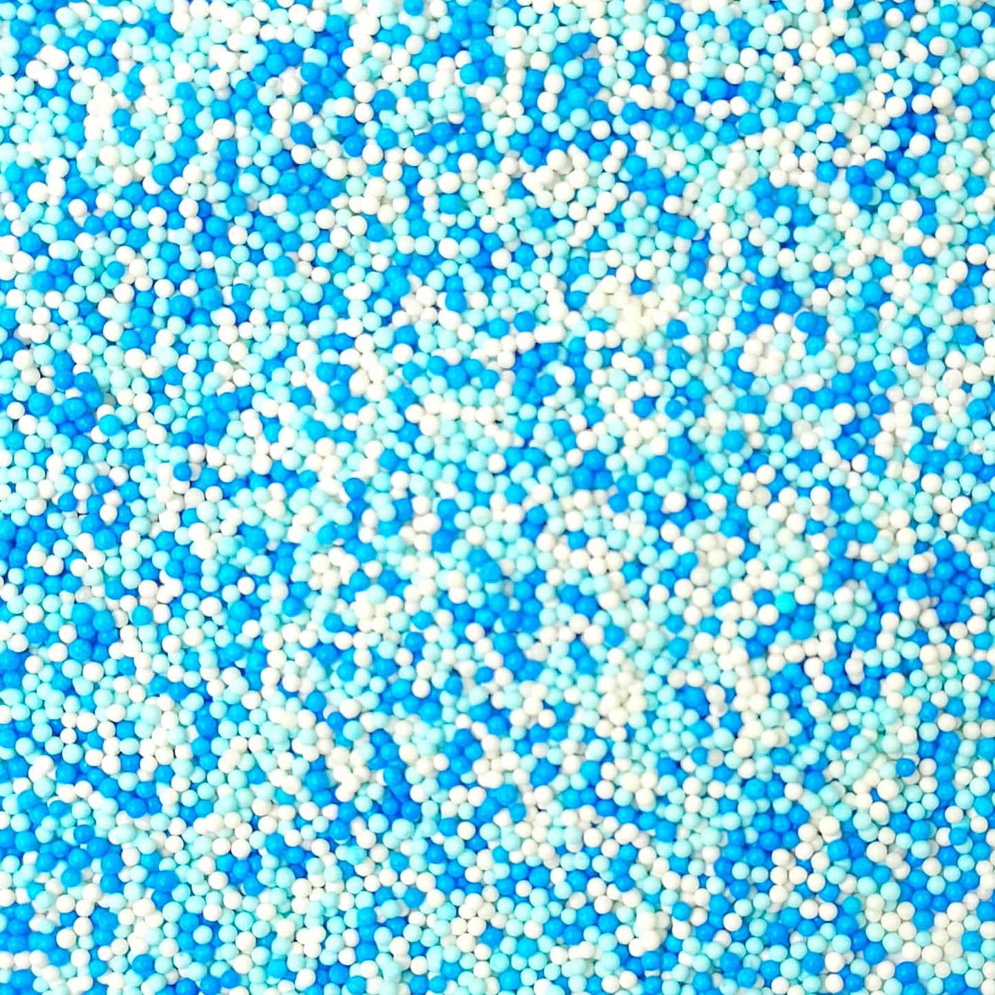 Homipooty Nonpareils Sprinkles 2mm Mini Pearls, Edible Blue and White Sugar Sprinkles for Baking, Cake Decorating, 110g/3.88oz