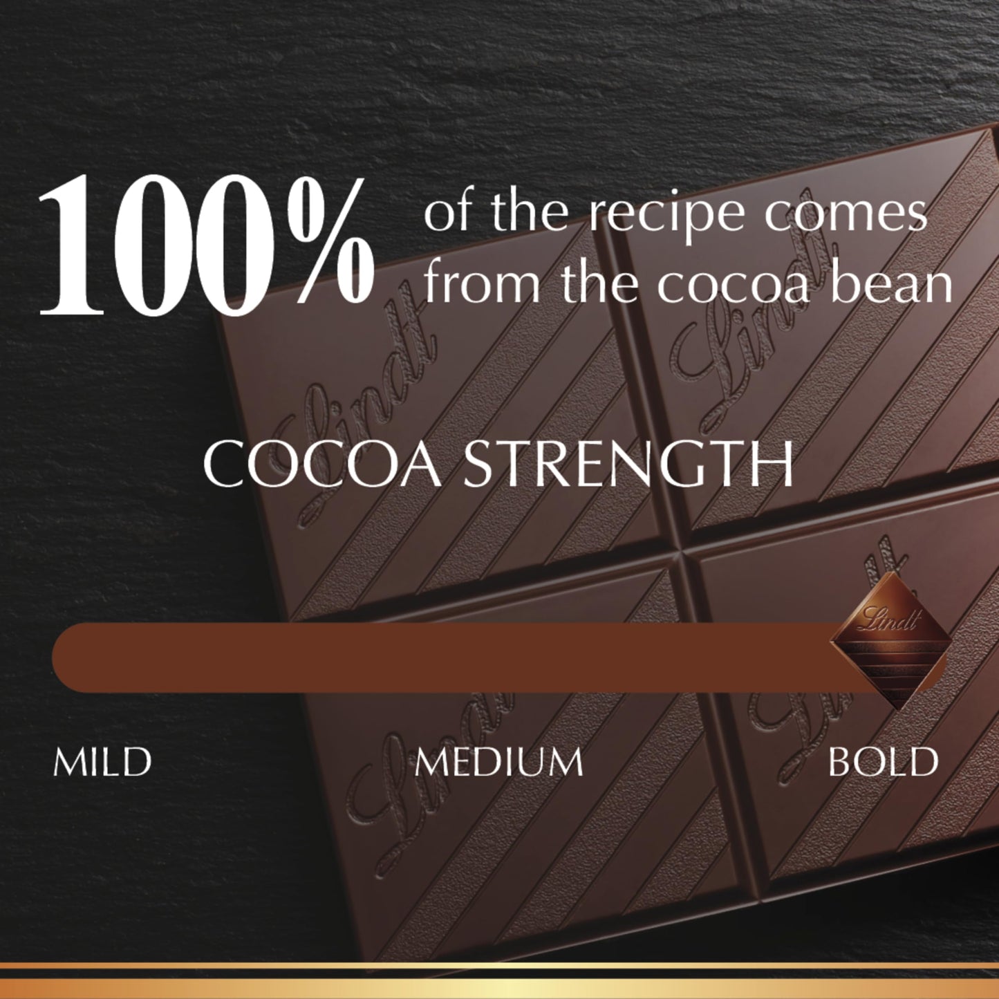 Lindt EXCELLENCE 100% Cocoa Dark Chocolate Bar, 1.7 oz, Pack of 18 - Ideal Mother’s Day Gift