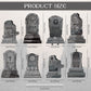 Whaline 24Pcs Halloween Cupcake Toppers 8 Designs Tombstone Graveyard Cake Toppers Scary Cupcake Decoration Table Centerpiece St