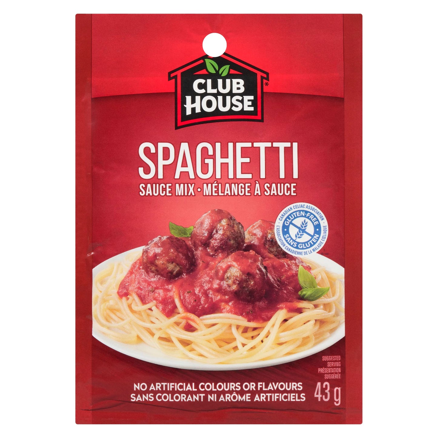 Club House Spaghetti Sauce Mix, 43g/1.5oz., Imported from Canada)