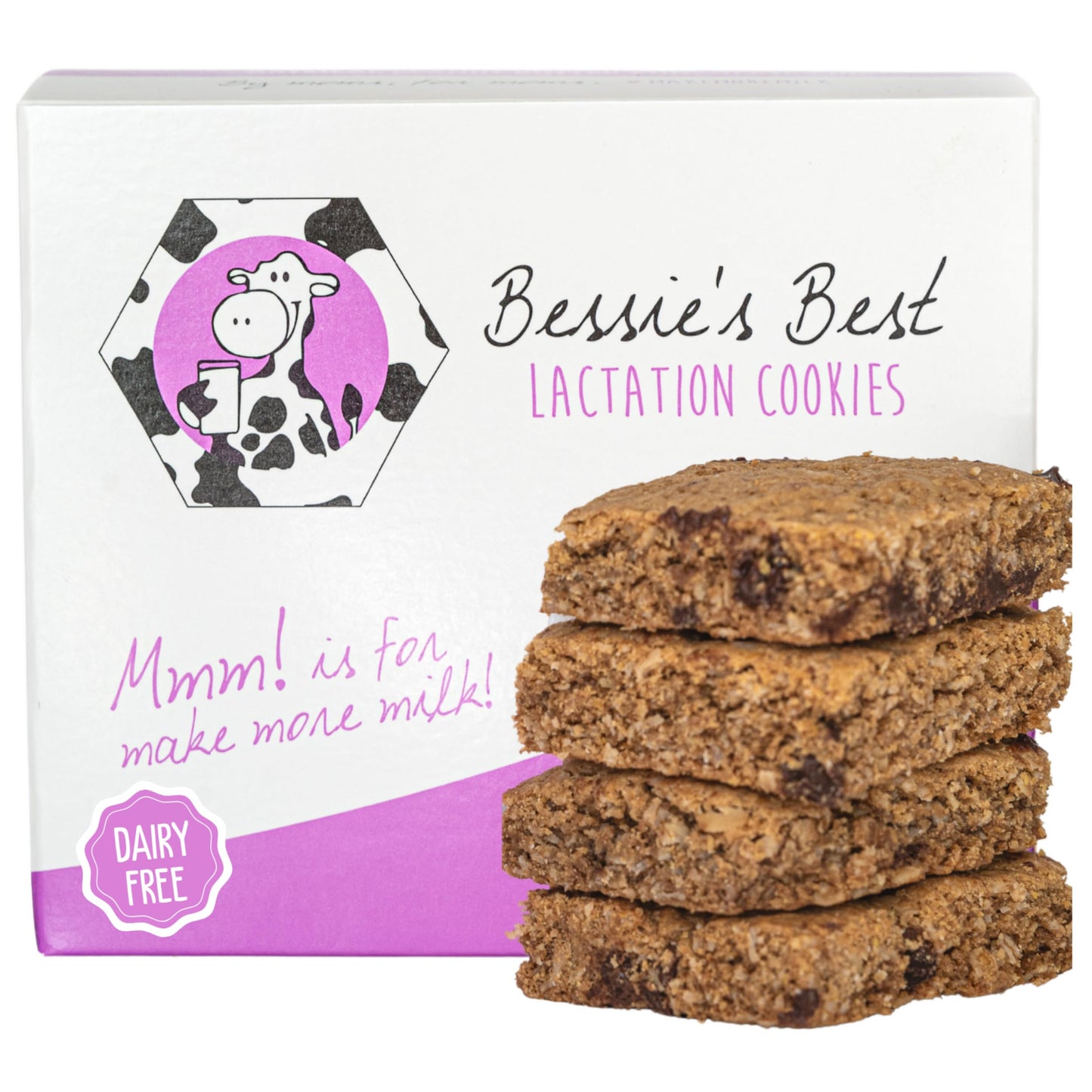 Bessies Best Lactation Cookies | Dairy Free Lactation Cookies | Oatmeal Peanut Butter Chocolate Chip | Increase Milk Supply | Breastmilk Boosting Cookies | Breastfeeding Snacks | 3 Dozen