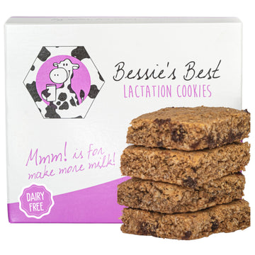 Bessies Best Lactation Cookies | Dairy Free Lactation Cookies | Oatmeal Peanut Butter Chocolate Chip | Increase Milk Supply | Breastmilk Boosting Cookies | Breastfeeding Snacks | 3 Dozen