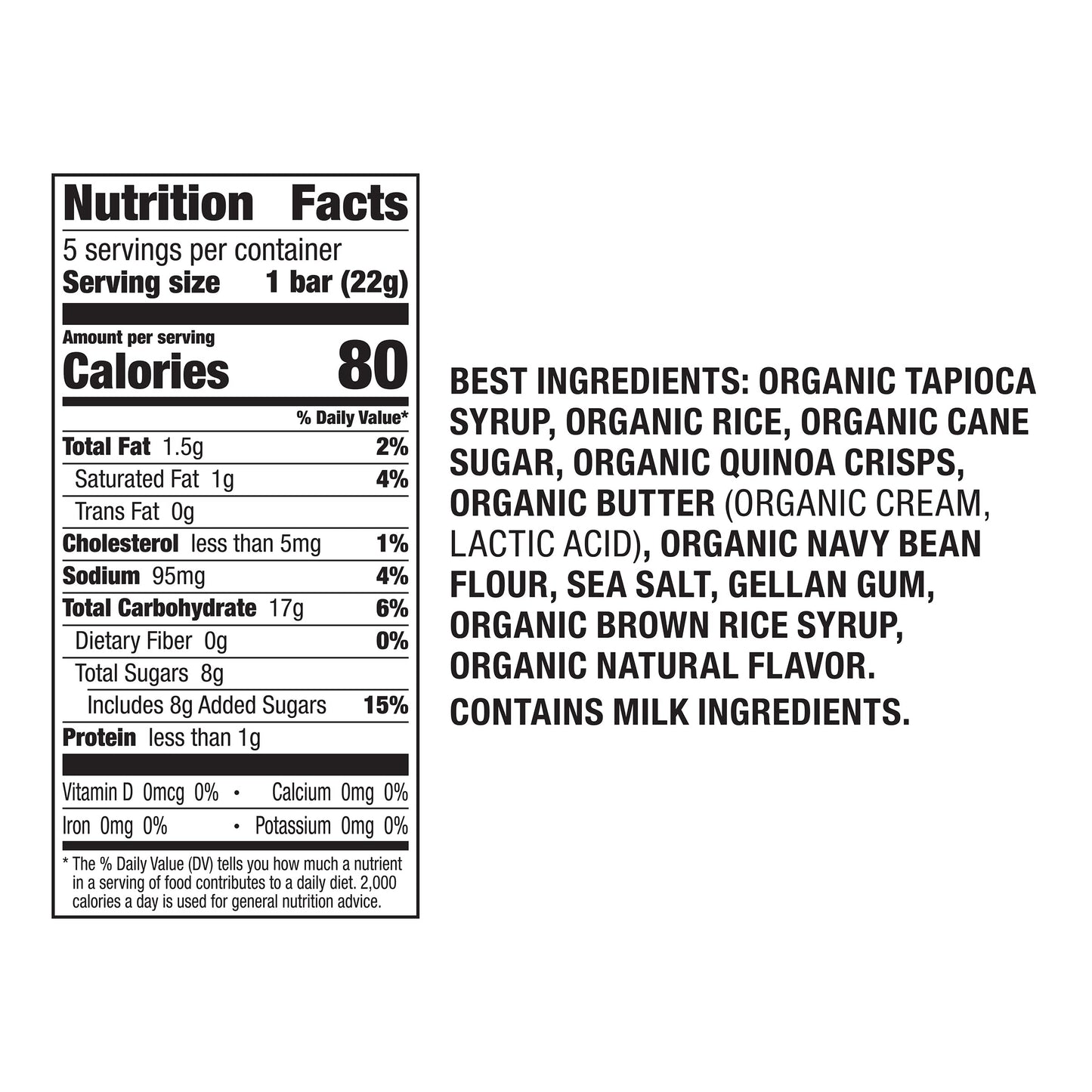 Annie's Organic Original Crispy Snack Bars, Gluten Free, 3.9 oz, 5 ct.