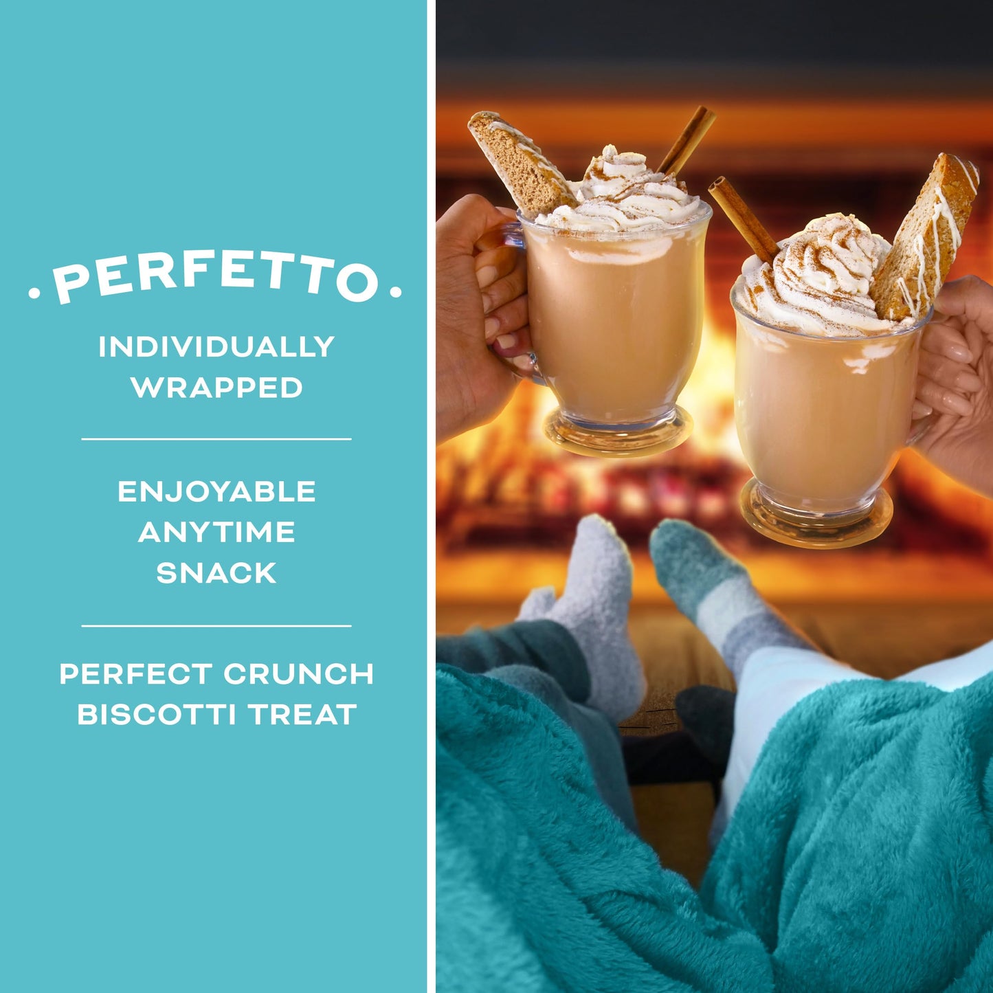Nonnis Cinnamon Coffee Cake Biscotti Italian Cookies - Italian Biscotti Almond Cookies w/Cinnamon Streusel Icing - Biscotti Ind