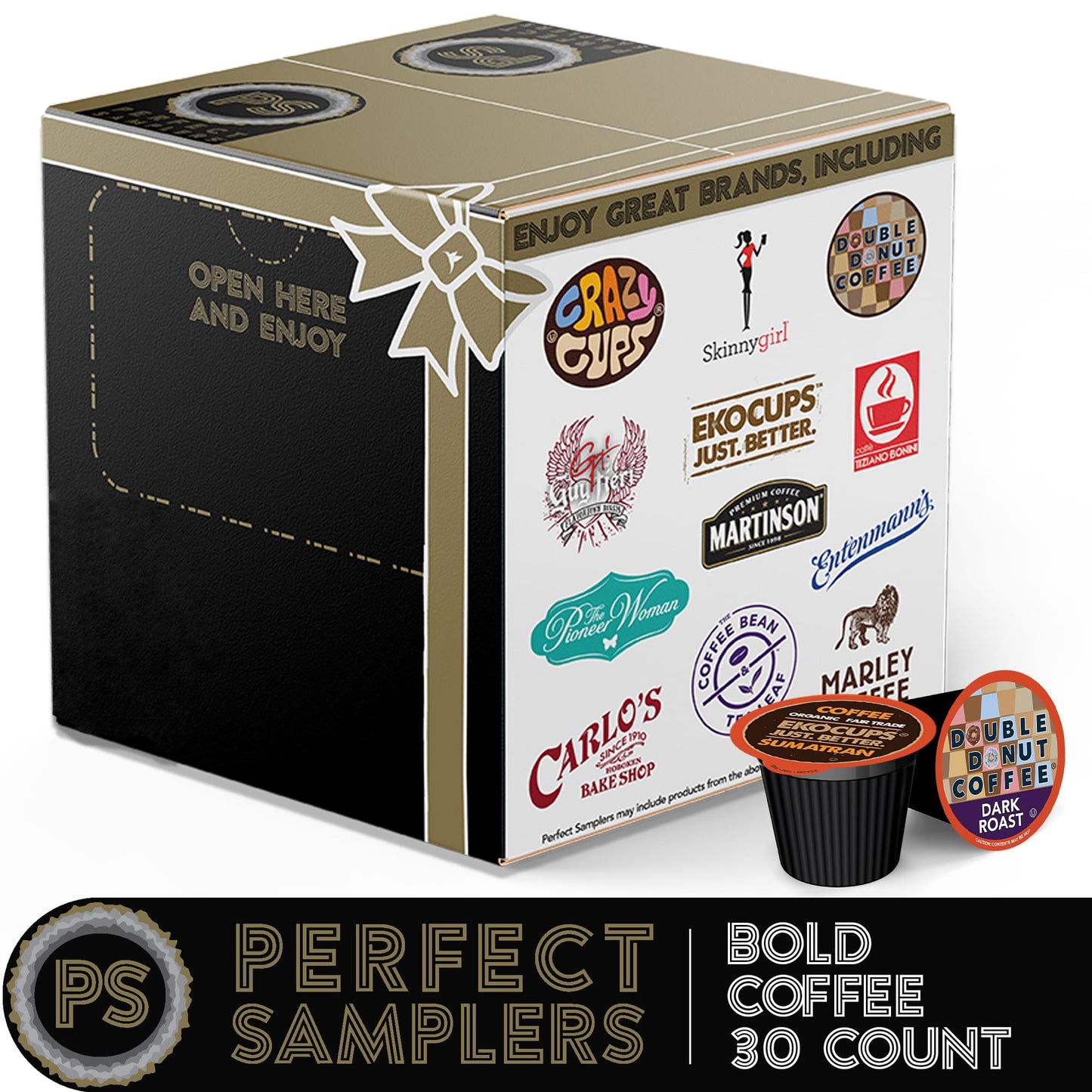 Crazy Cups Dark Roast Coffee Pods Variety Pack, Strong Bold Blends, 30 Count for Keurig K Cups
