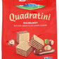 Loacker Quadratini Hazelnut Wafer Cookies - 30% Less Sugar - Premium Crispy Bite Size Wafers With Hazelnut Cream Filling - Resealable Family Pack - Non-Gmo - 100% Italian Hazelnuts - Large Snack Bag 250G/8.82Oz