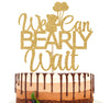 We Can Bearly Wait Baby Shower Cake Topper, Baby Bear Theme Baby Shower Gender Reveal Party Decoration Supplies Gold Glitter.