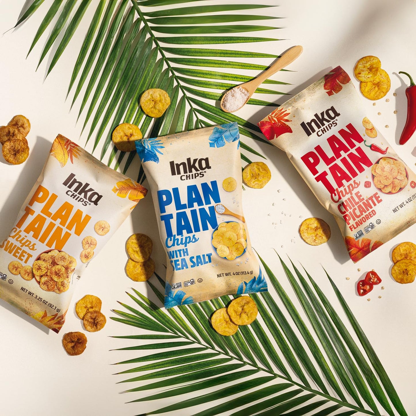 Inka Crops Inka Chips, Seasalt Plantain Chips, 4 Ounce (Pack Of 3)
