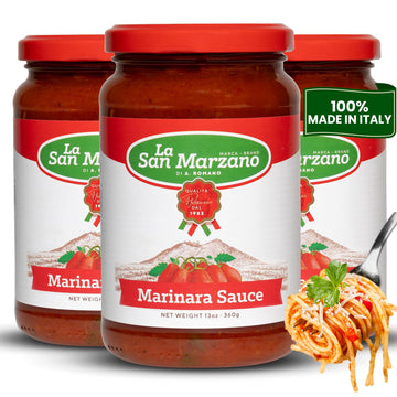 La San Marzano Marinara Sauce, All Natural, Non-GMO, Vegan, Gluten Free, 13 oz, Pack of 3