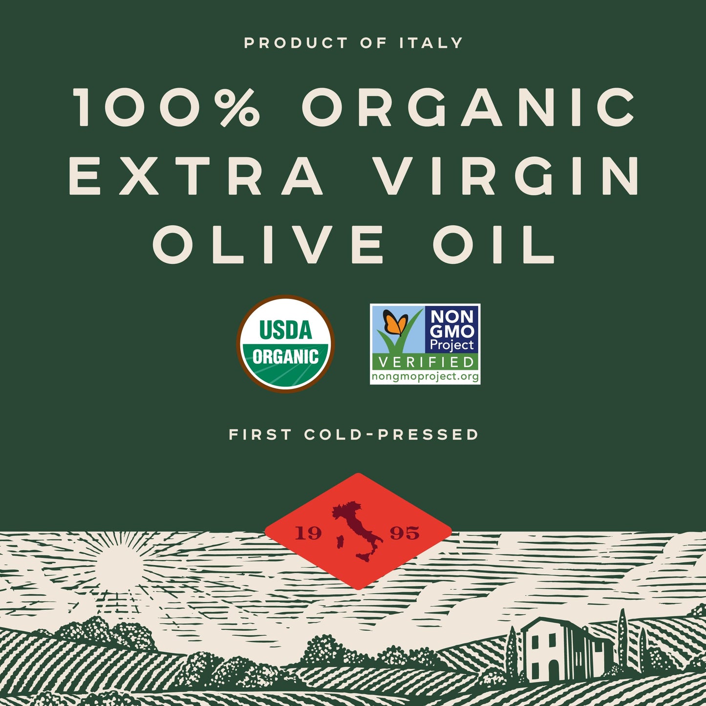 Bionaturae Extra Virgin Olive Oil - Organic, Non-GMO, 102 Fl Oz (Pack of 2) - Made in Italy, USDA Certified Organic